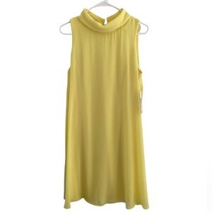 Eliza J mock neck shift yellow dress